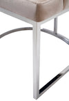 Modrest Daria Modern Beige Velvet And Stainless Steel Dining Chair Set Of 2Model VGZA-Y632-BG-DC