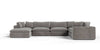 Divani Casa Vicki Modern Grey Fabric Modular Sectional Sofa 7 Piece Sectional Model VGKK-KF.8033-SECT-GRY-7-Piece Sectional