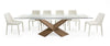 Modrest Scott Modern Walnut And Glass Extendable 70 5" | 106" Dining Table Model VGNS-GD8782X-W