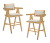 Modrest Fern Modern Natural And Beige Counter Stool Set Of 2 Model VGMA-MI-1116-BC-NB