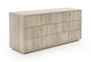 Nova Domus Roma Modern Faux Travertine & Gold Dresser Model VGAN-ROMA-DRS