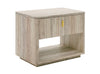 Nova Domus Roma Modern Faux Travertine & Gold Nightstand Model VGAN-ROMA-NS
