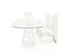 Modrest Lilly Modern White And 15Mm Glass Rectangular Dining Table Model VGNS-GD8800B-15-W
