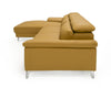 Divani Casa Sura Modern Camel Leather Left Facing Sectional Sofa Model VGBNS-1812-CML-LAF