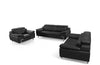 Divani Casa Grange Modern Black Leather Sofa Set Model VGBNS-2116-SET-BLK