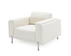 Divani Casa Schmidt Modern Off White Fabric Sofa & 2 Chairs Model VGKK-KF.7020-SET-OFWHT