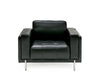 Divani Casa Schmidt Modern Black Leather Chair Model VGKK-KF.7020-CHR-BLK