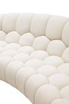 Divani Casa Yolonda Modern Curved Off White Fabric Sofa Set Model VGEV2126C-SET-C-00