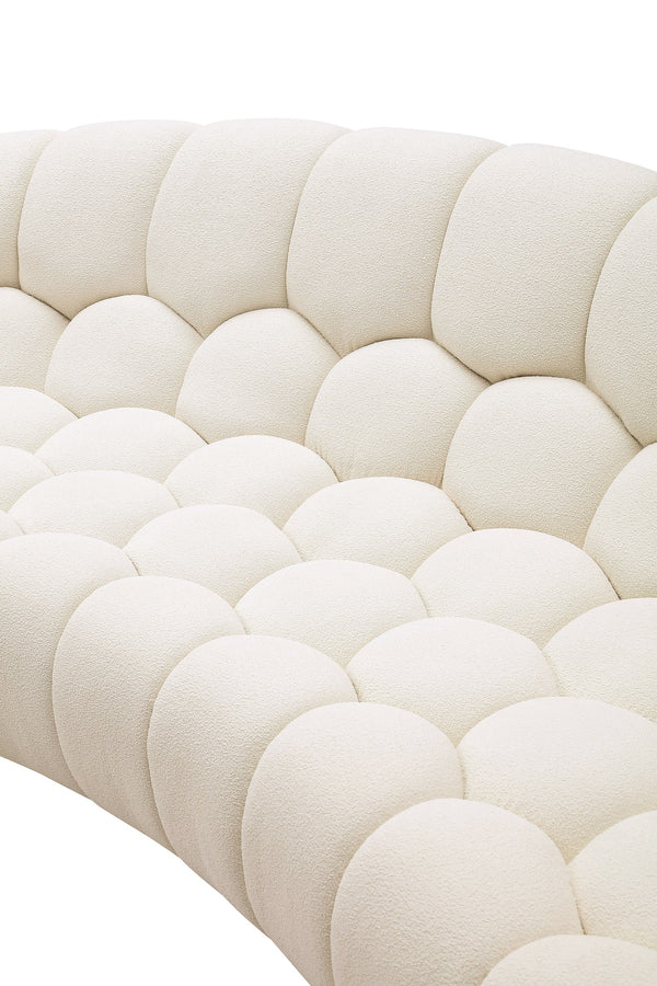 Divani Casa Yolonda Modern Curved Off White Fabric Sofa Model VGEV2126C-SOFA-C-00
