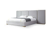 Modrest Athena Modern Light Grey Linen & Gold Bed Model VGVC-BD2233-BED