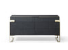 Modrest Athena & Rothsay Modern Grey Fabric & Wenge & Gold Bedroom Set Model VGVC-BD2233-SET-EK