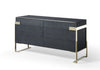 Modrest Athena & Rothsay Modern Grey Fabric & Wenge & Gold Bedroom Set Model VGVC-BD2233-SET-EK