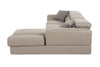 Divani Casa Pella Mini Modern Grey Italian Leather Right Facing Chaise Sectional Sofa Model VGCA5106A-GRY-RAF