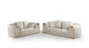 Divani Casa Dosie Modern Beige Fabric Sofa & Loveseat Set Model VGBNS-9368-SET-BGE