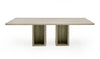Nova Domus Roma Modern Travertine Rectangular Dining Table Model VGAN-ROMA-DT