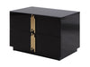 Modrest Token Modern Black & Gold Wide Nightstand Model VGVC-N815-L-BLK