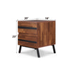 ACME Karine Walnut & Black Accent Table Model 80622