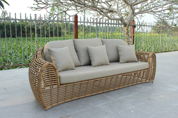 Renava Sandra Outdoor Beige & Wicker Sofa Set Model VGATRASF-227