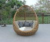 Renava Cocoon Outdoor Beige & Wicker Lounge Bed Model VGATRABD-152