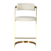 Modrest Shandra Beige Pleather & Gold Counter Stool Model VGRH-RHS-CS-220-BGEGLD