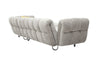 Divani Casa Jacinda Modern Grey Fabric Right Facing Sectional Sofa With 2 Yellow Pillows Model VGEV-23106-GRY-RAF