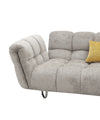 Divani Casa Jacinda Modern Grey Fabric Right Facing Sectional Sofa With 2 Yellow Pillows Model VGEV-23106-GRY-RAF