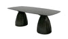 Modrest Calexico Contemporary Black Wave Glass Rectangular Dining Table Model VGGMDT-1717A