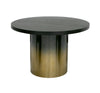 Modrest Elmira Glam Black Ash & Gradient Stainless Steel Round Dining Table Model VGGMDT-1658A