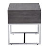 ACME Iban Gray Oak & Chrome End Table Model 81172