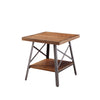 ACME Ikram Weathered Oak & Sandy Black End Table (Set-2) Model 81177