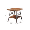 ACME Ikram Weathered Oak & Sandy Black End Table (Set-2) Model 81177