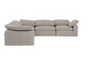 Divani Casa Corinth Modern Gray Fabric Sectional Sofa With 3 Power Recliners Model VGKM-KM.920-GRY