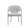 Modrest Claudine Modern Off White Fabric & Brass Dining Chair Model VGGAGA-6214CH-1