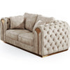 Divani Casa Dosie Transitional Beige Velvet Sofa Set Model VGBN-S-9368-SET-BGE