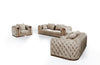 Divani Casa Dosie Transitional Beige Velvet Sofa Set Model VGBN-S-9368-SET-BGE
