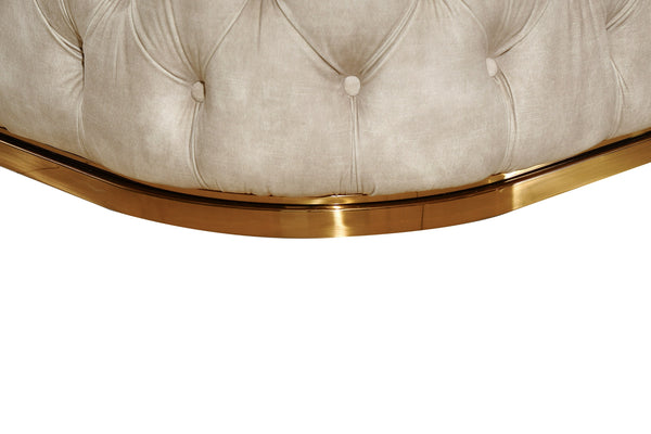 Divani Casa Dosie Transitional Beige Velvet Sofa Set Model VGBN-S-9368-SET-BGE