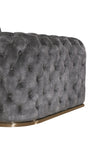 Divani Casa Dosie Transitional Grey Velvet Sofa Set Model VGBN-S-9368-SET-GRY