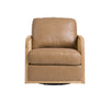 Divani Casa Danson Modern Tan Leather & Wicker Swivel Accent Chair Model VGKK-KF.A2090-SAND