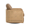 Divani Casa Danson Modern Tan Leather & Wicker Swivel Accent Chair Model VGKK-KF.A2090-SAND