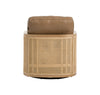 Divani Casa Danson Modern Tan Leather & Wicker Swivel Accent Chair Model VGKK-KF.A2090-SAND