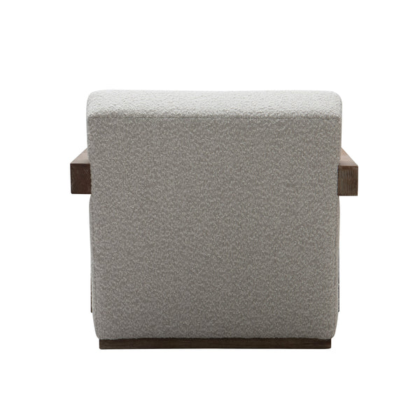 Modrest Rosen Modern Beige Fabric & Grey Oak Accent Chair Model VGMF-L3128-BGE