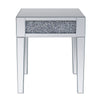 ACME Noralie Mirrored & Faux Diamonds End Table Model 81417