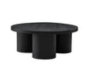 Modrest Babson Modern Black Oak Round Coffee Table Model VGMF-V7152-BLK