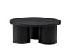 Modrest Babson Modern Black Oak Round Coffee Table Model VGMF-V7152-BLK