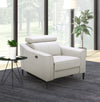 Divani Casa Eden Modern White Leather Recliner Chair Model VGKV-KM.5012-CHR-WHT