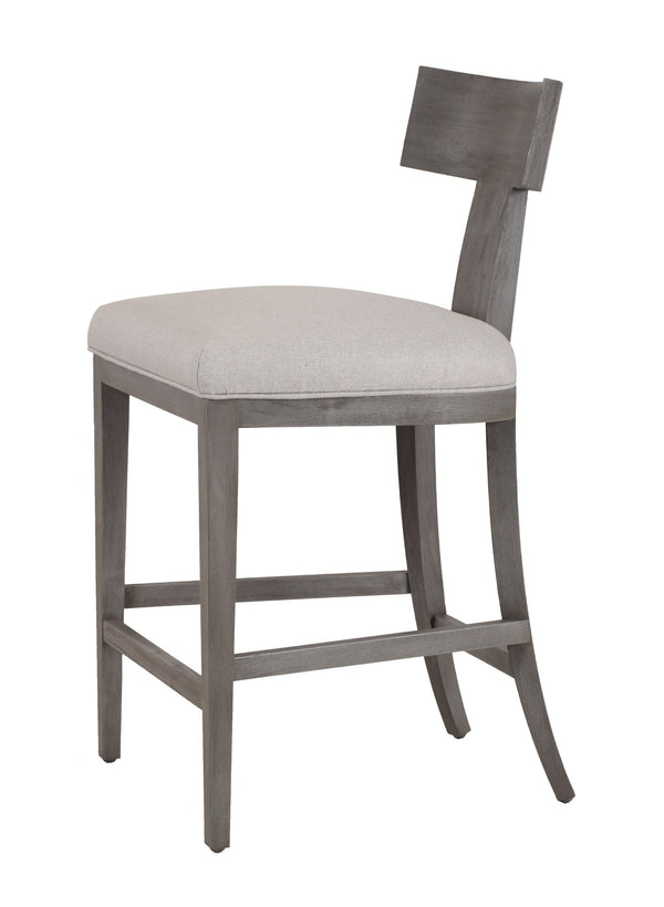 Modrest Fabien Mid Century Modern Beige Linen & Grey Wash Counter Chair Model VGRH-RHS-CZHT01-GRY