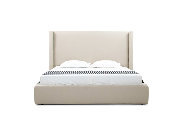 Eastern King Modrest Byrne Modern Beige Fabric Bed Model VGEVVG713-C-01-EK