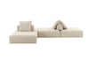 Divani Casa Mondo Modern 4 Seat Modular Beige Fabric Sectional Model VGOD-ZW-22033-BGE-4PC