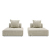 Divani Casa Mondo Modern 2 Seat Modular Beige Fabric Sectional Model VGOD-ZW-22033-BGE-2PC