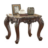 ACME Devayne Natural Marble Top & Dark Walnut End Table Model 81687
